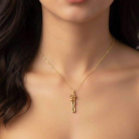 Hugging Couple Necklace