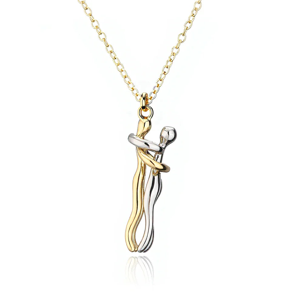 Hugging Couple Necklace