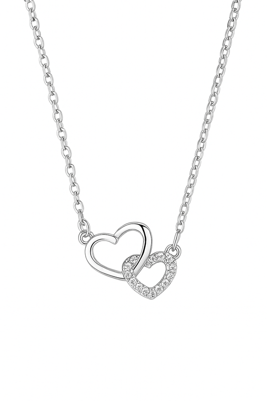Double heart necklace